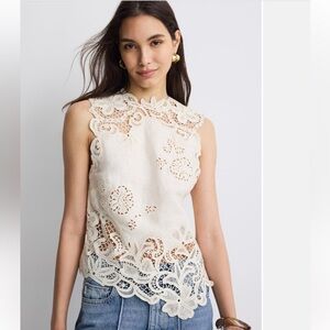 Ulla Johnson Cream Lace Marlis Top